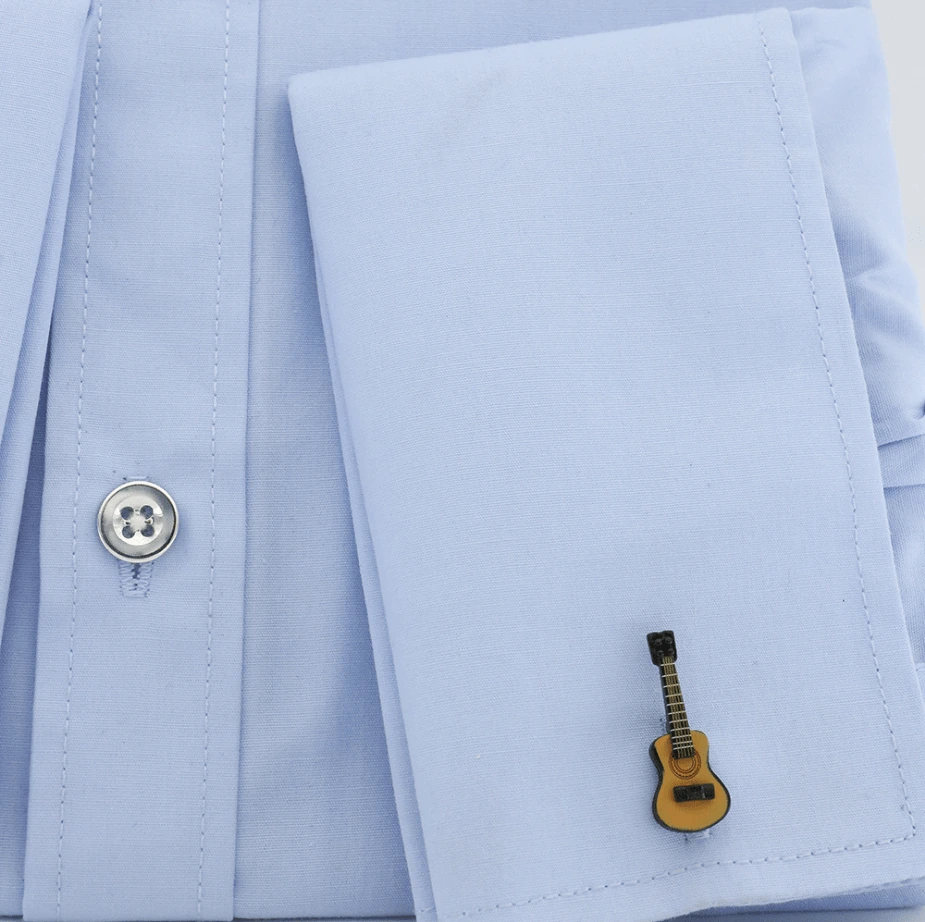 Yellow Quirky Brass Cufflinks for Men