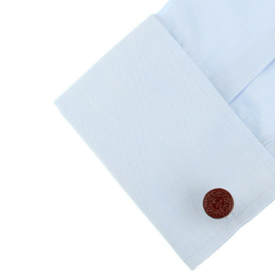 Brown Quirky Brass Cufflinks for Men