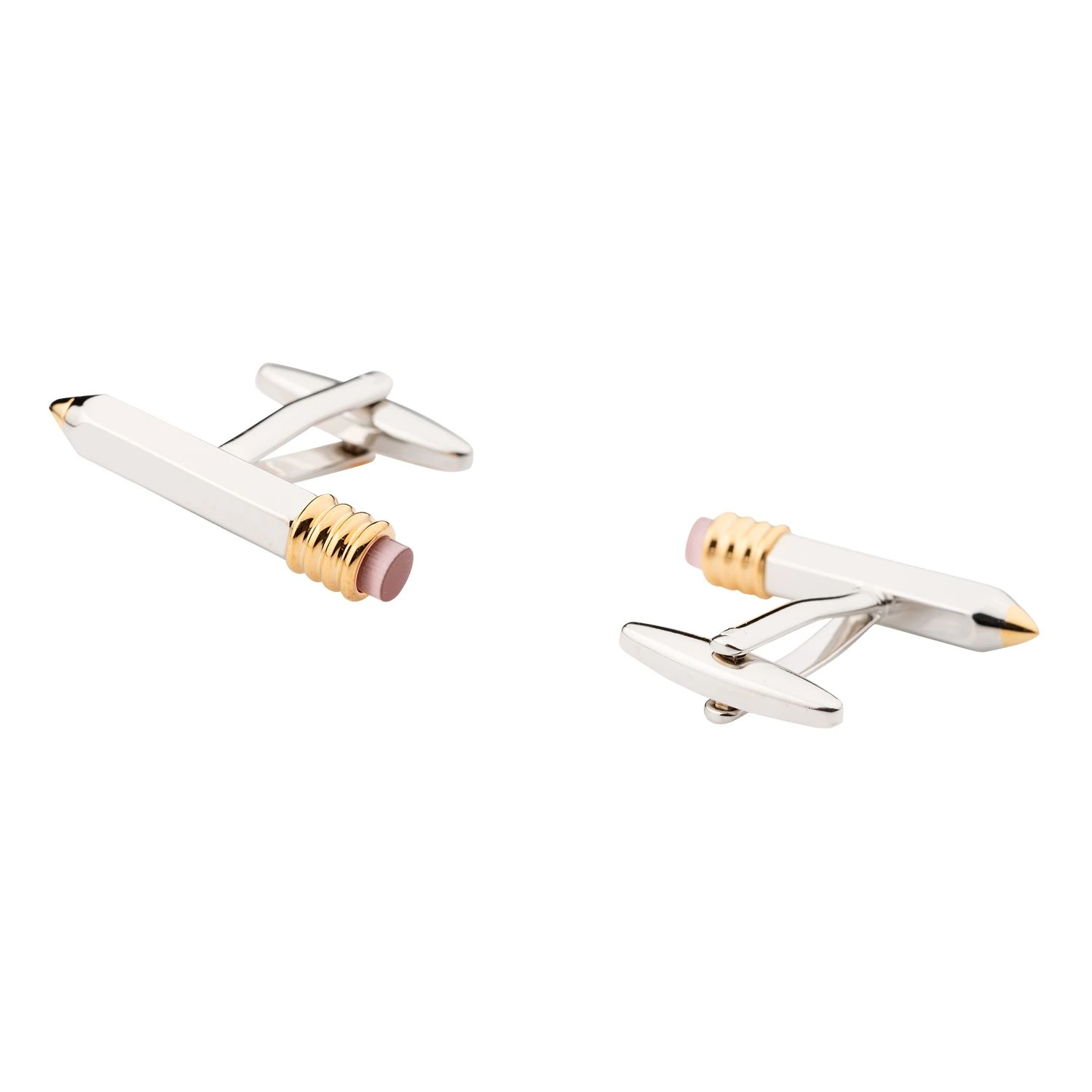 Silver Quirky Brass Cufflinks for Men
