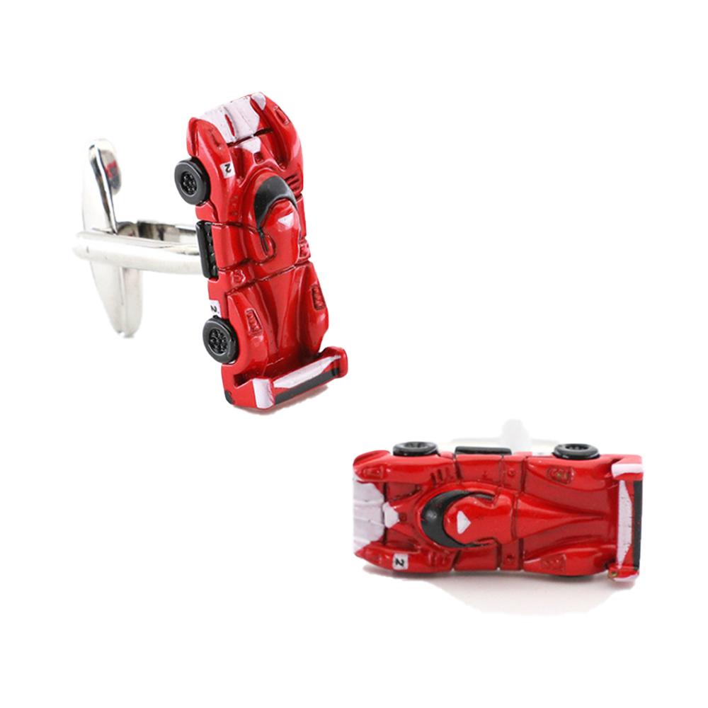 Red Quirky Brass Cufflinks for Men