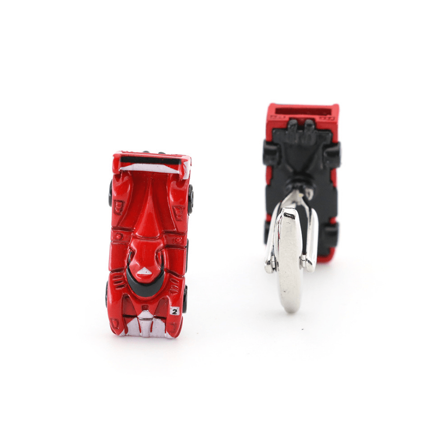 Red Quirky Brass Cufflinks for Men