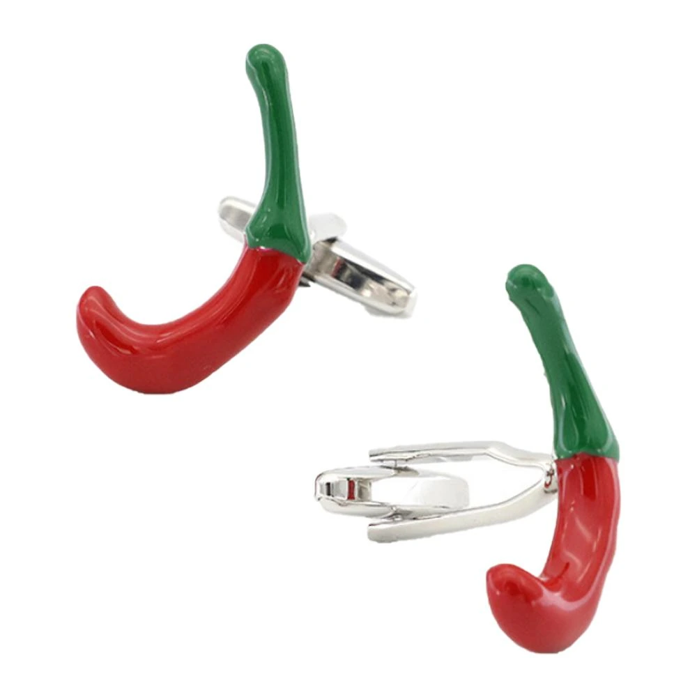 Red Quirky Brass Cufflinks for Men