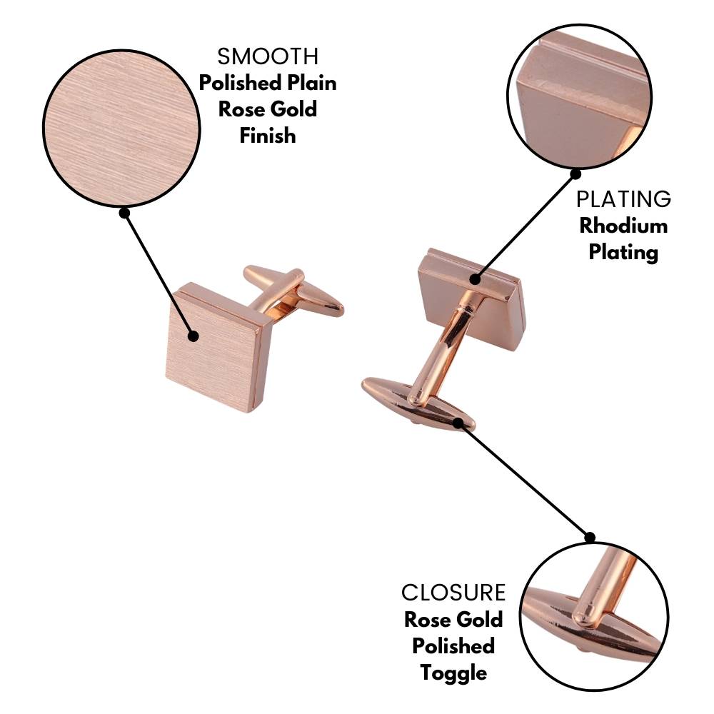 Gold Formal Brass Cufflinks for Men