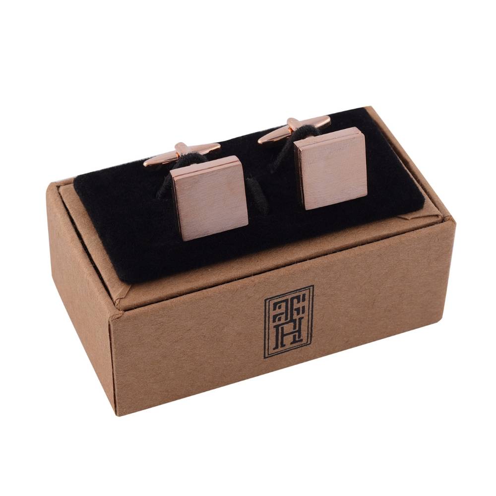 Gold Formal Brass Cufflinks for Men