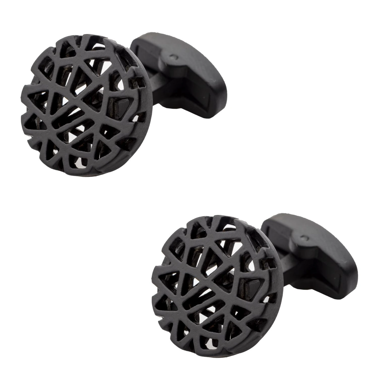 Black Formal Brass Cufflinks for Men