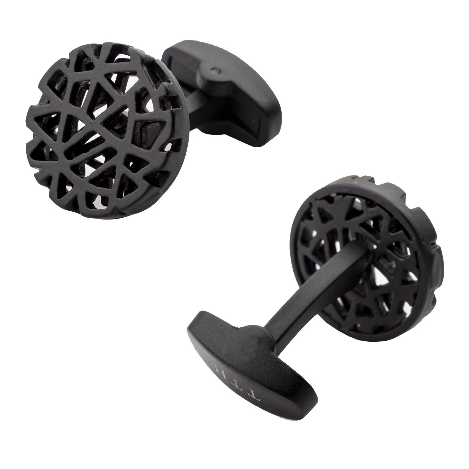 Black Formal Brass Cufflinks for Men