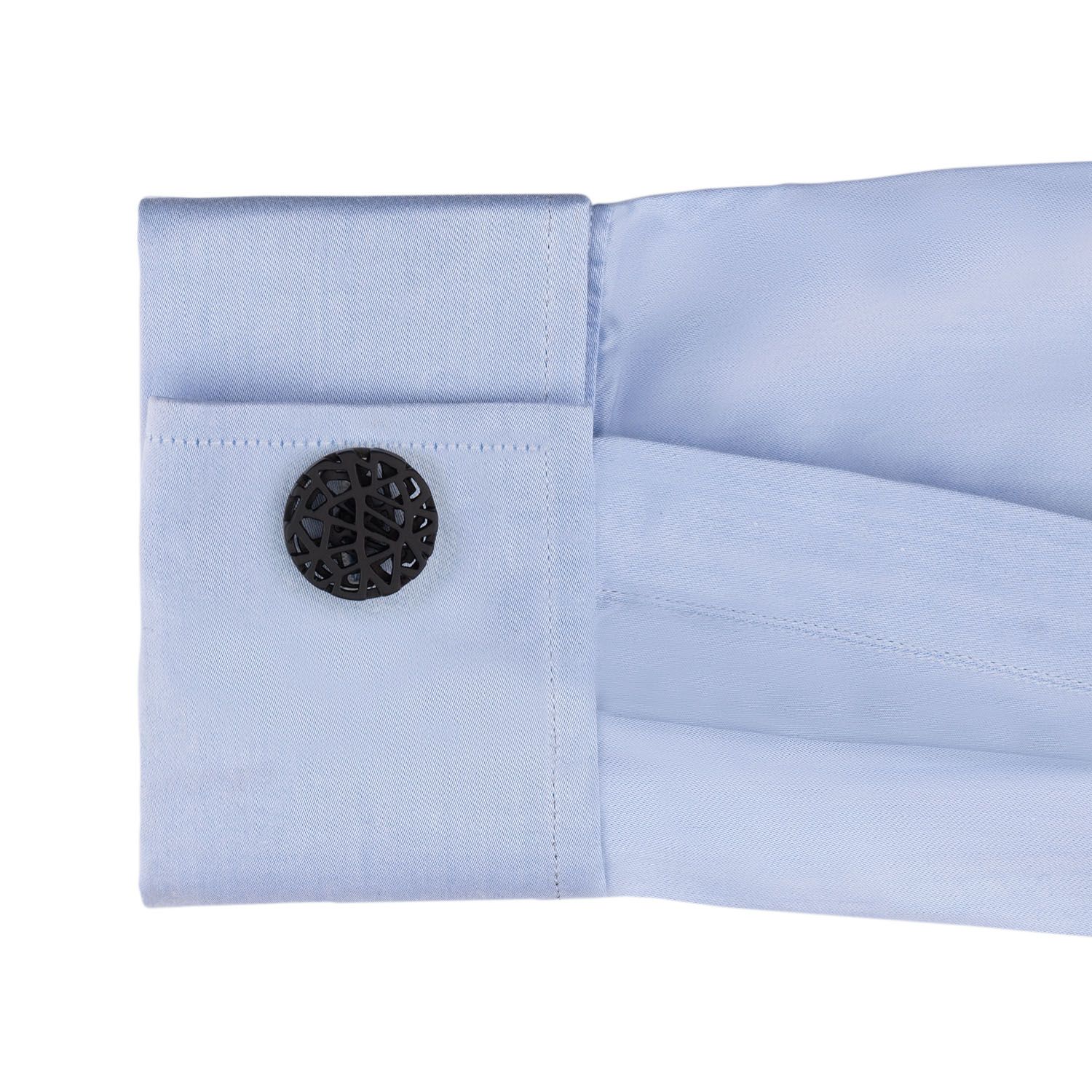 Black Formal Brass Cufflinks for Men