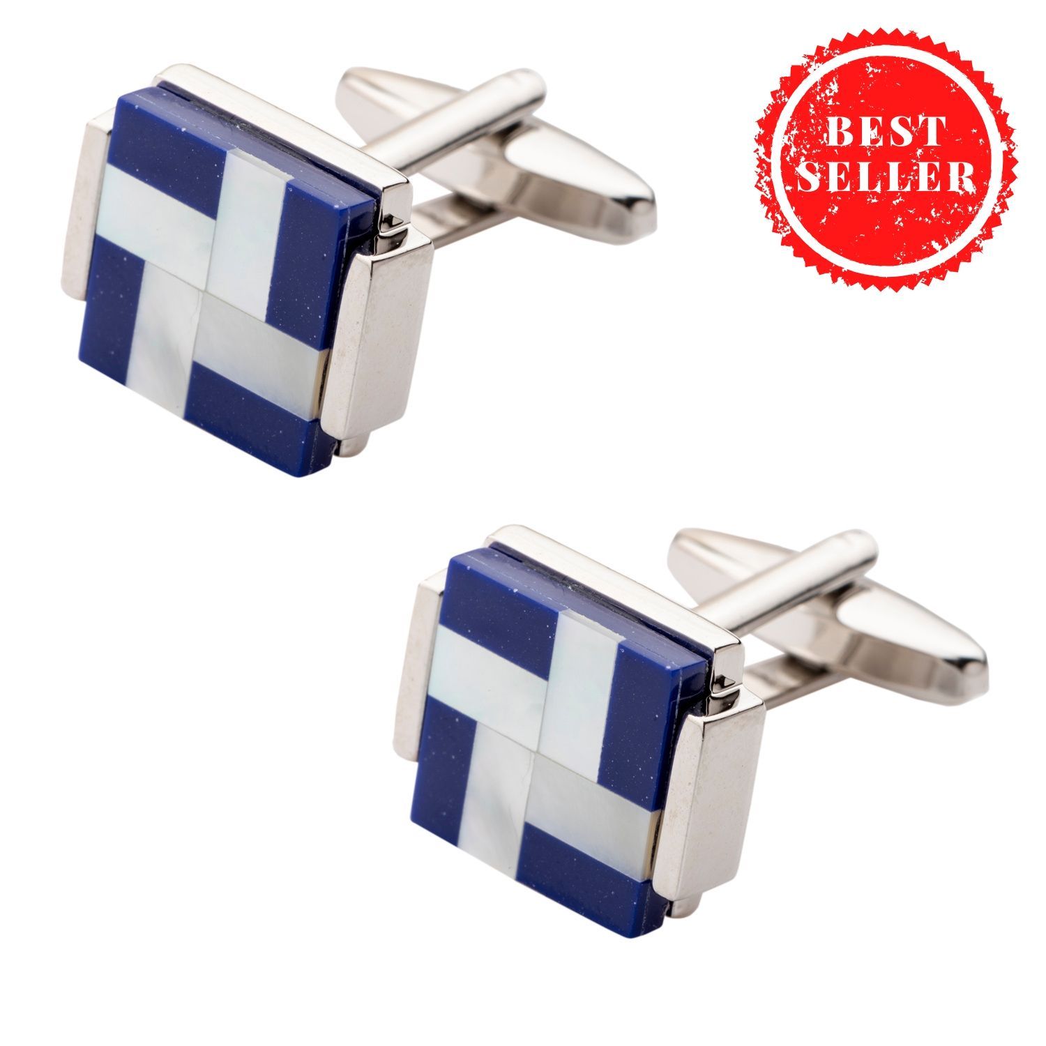 Blue Mother of Pearl Cufflinks for Men