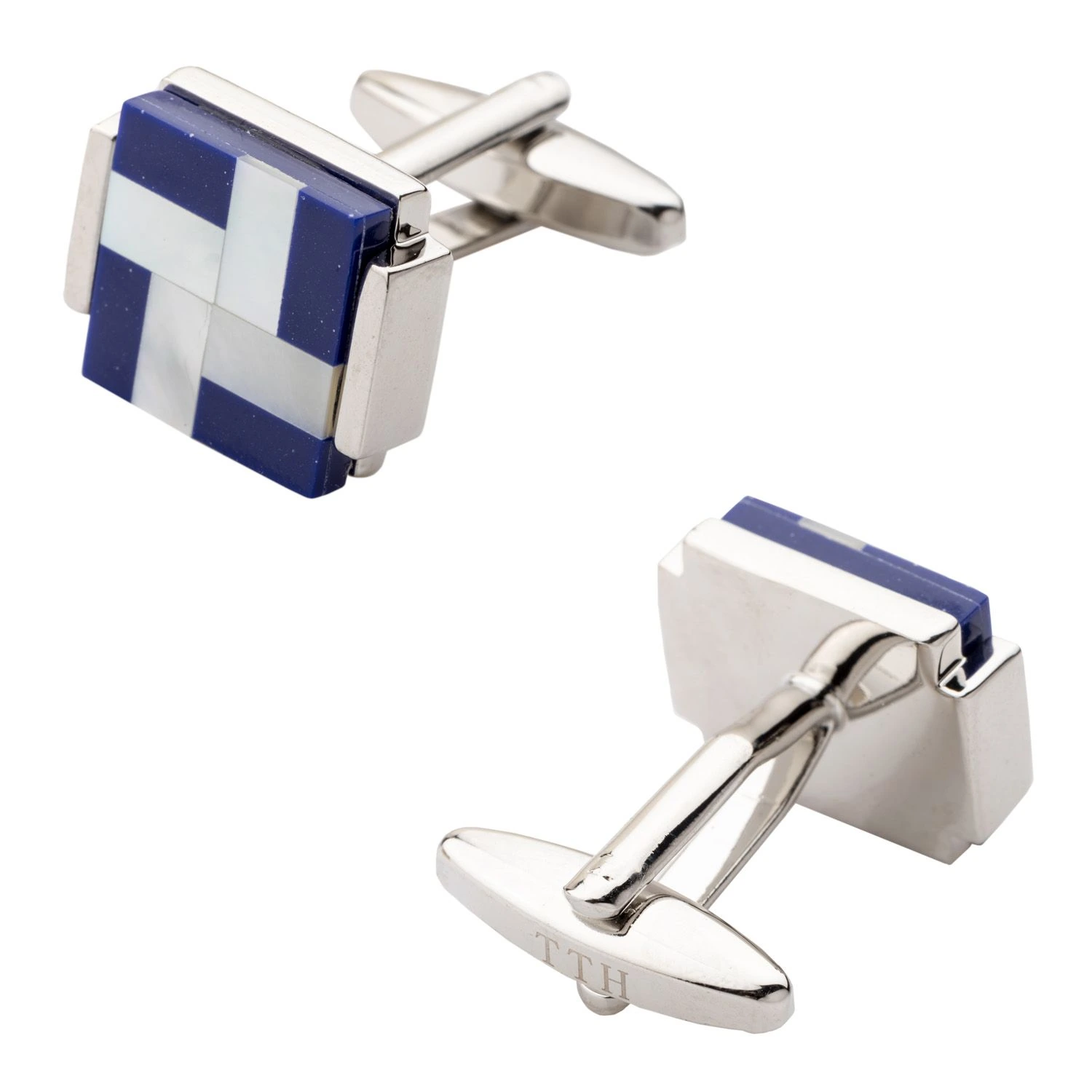 Blue Mother of Pearl Cufflinks for Men