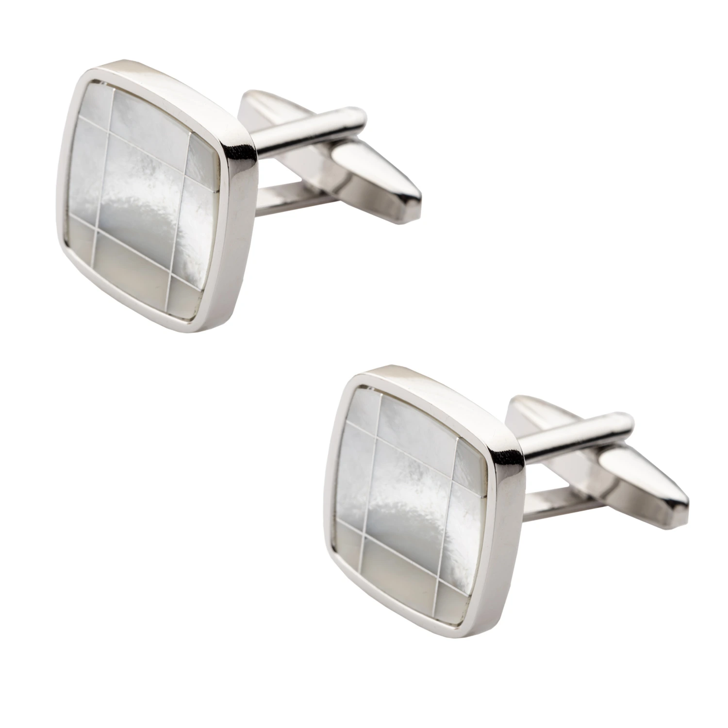 White Mother of Pearl Cufflinks for Men