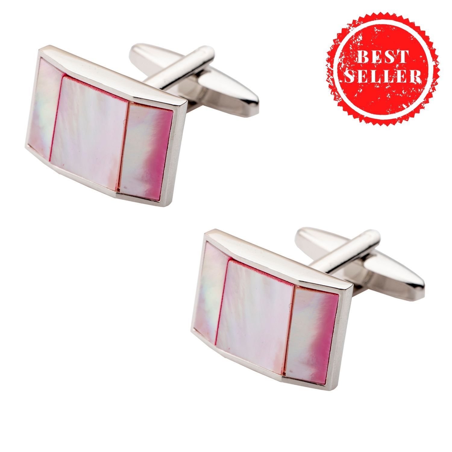 Pink Mother of Pearl Cufflinks for Men