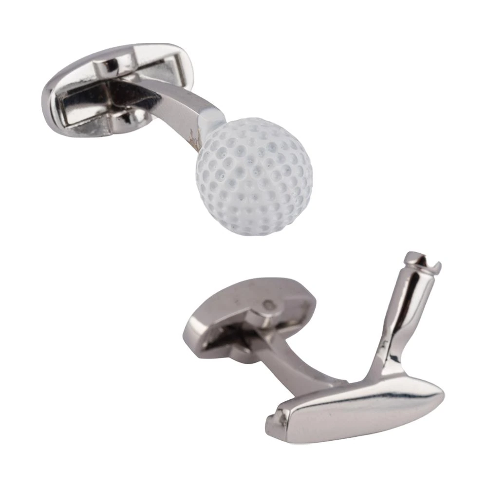 White Quirky Brass Cufflinks for Men