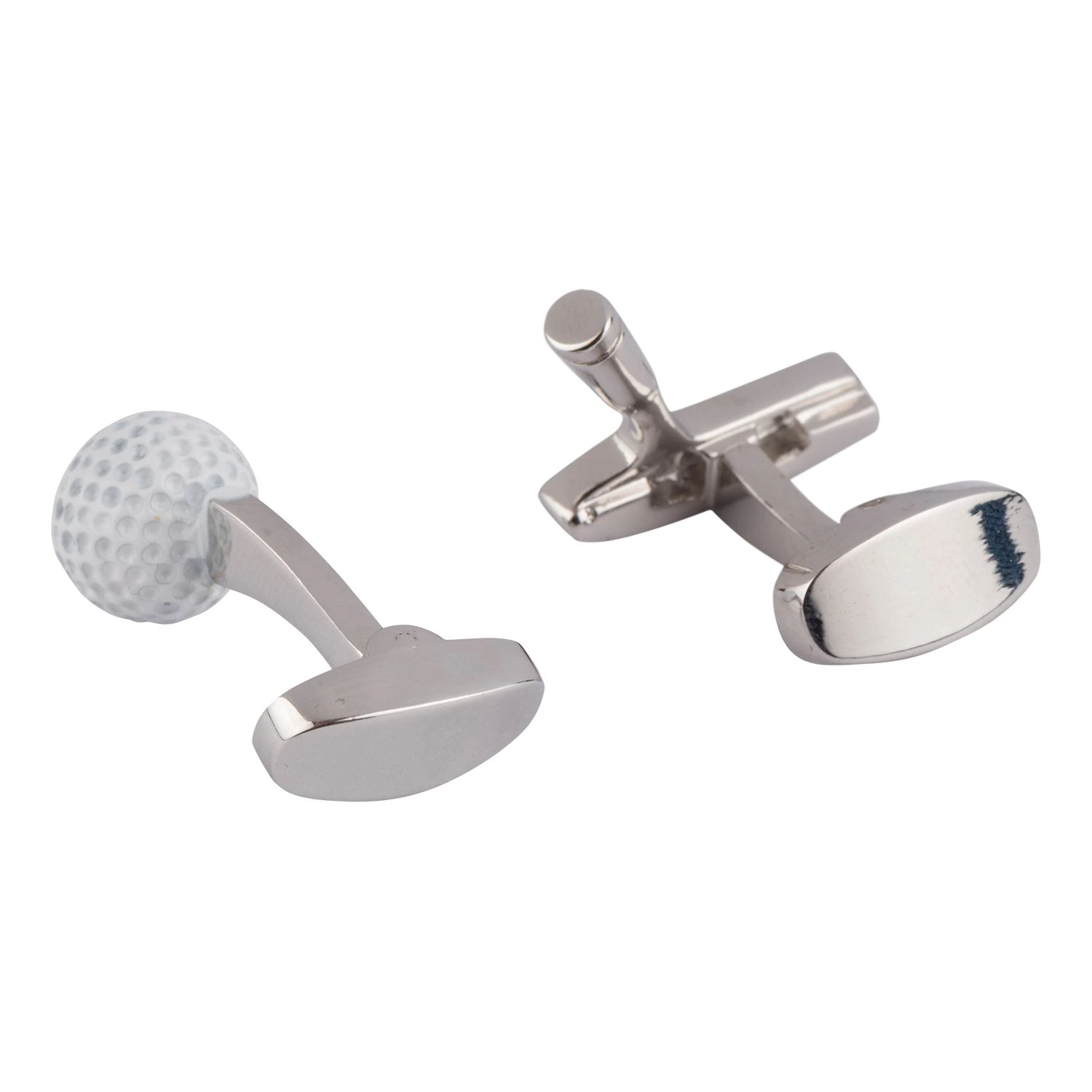 White Quirky Brass Cufflinks for Men