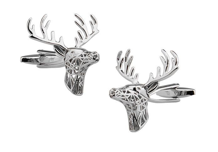 Silver Quirky Brass Cufflinks for Men
