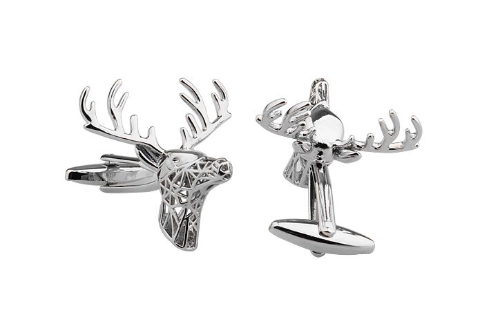 Silver Quirky Brass Cufflinks for Men