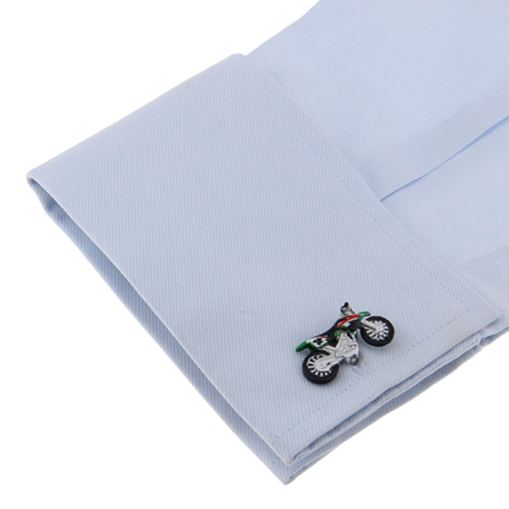 Green Quirky Brass Cufflinks for Men