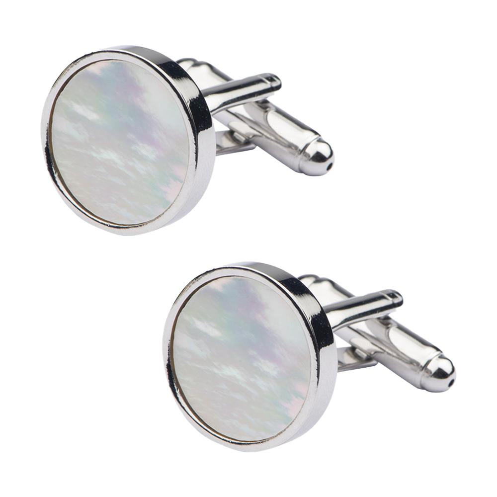 White Mother of Pearl Cufflinks for Men