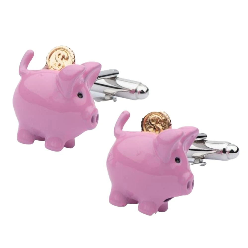 Pink Quirky Brass Cufflinks for Men