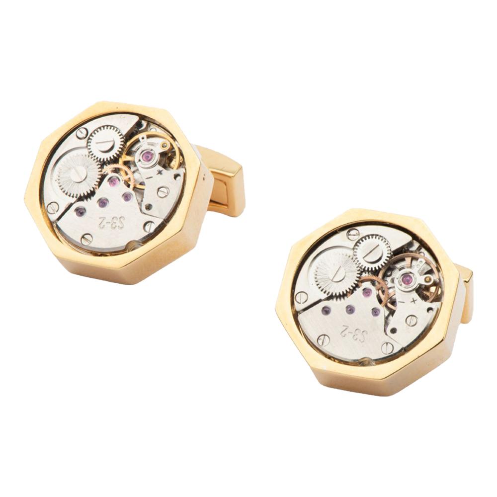 Gold Formal Brass Cufflinks for Men