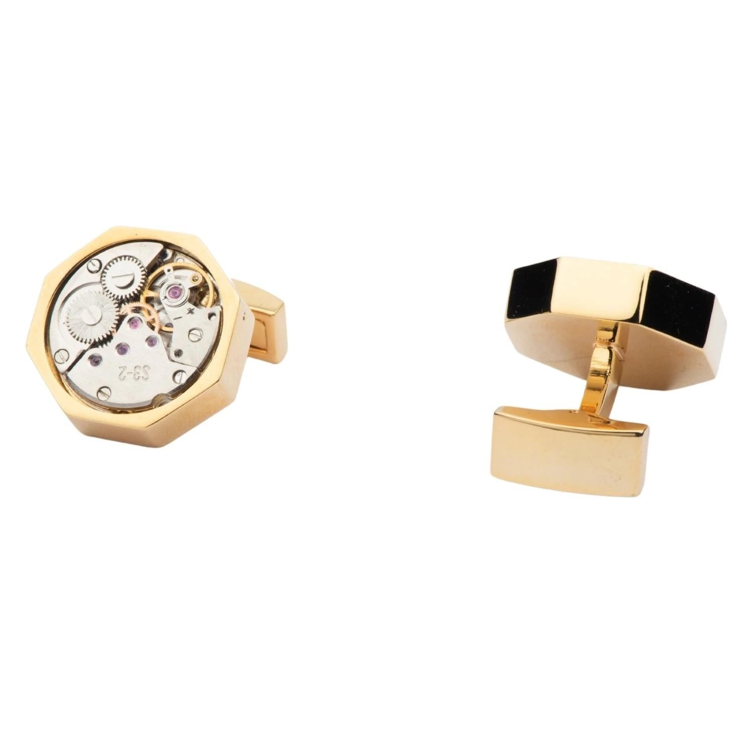 Gold Formal Brass Cufflinks for Men