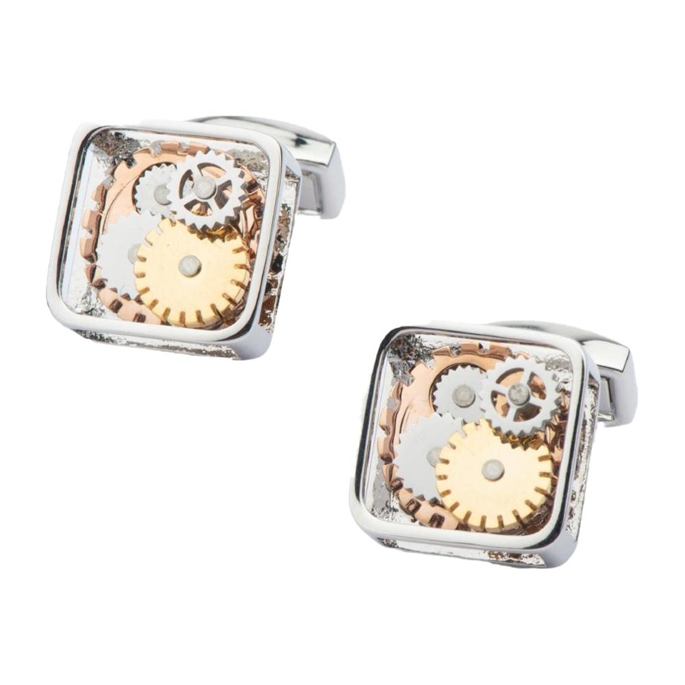 Gold Formal Brass Cufflinks for Men