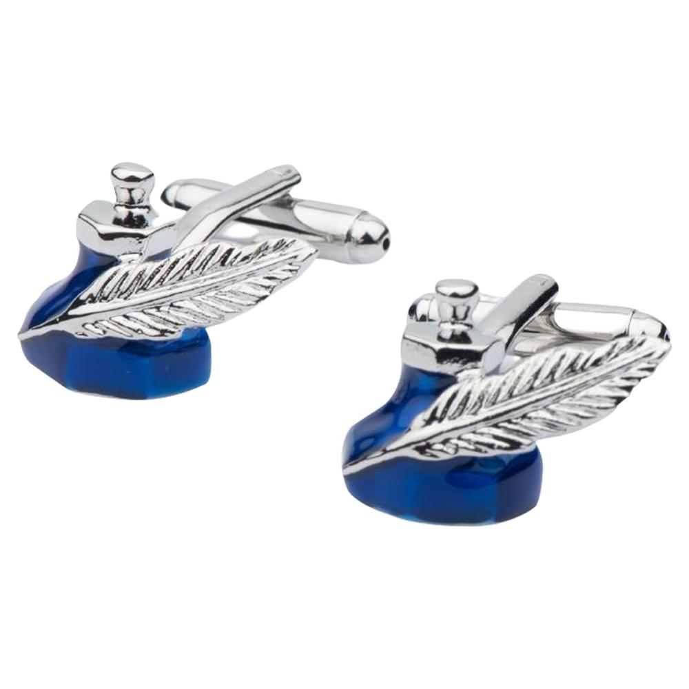 Blue Quirky Brass Cufflinks for Men