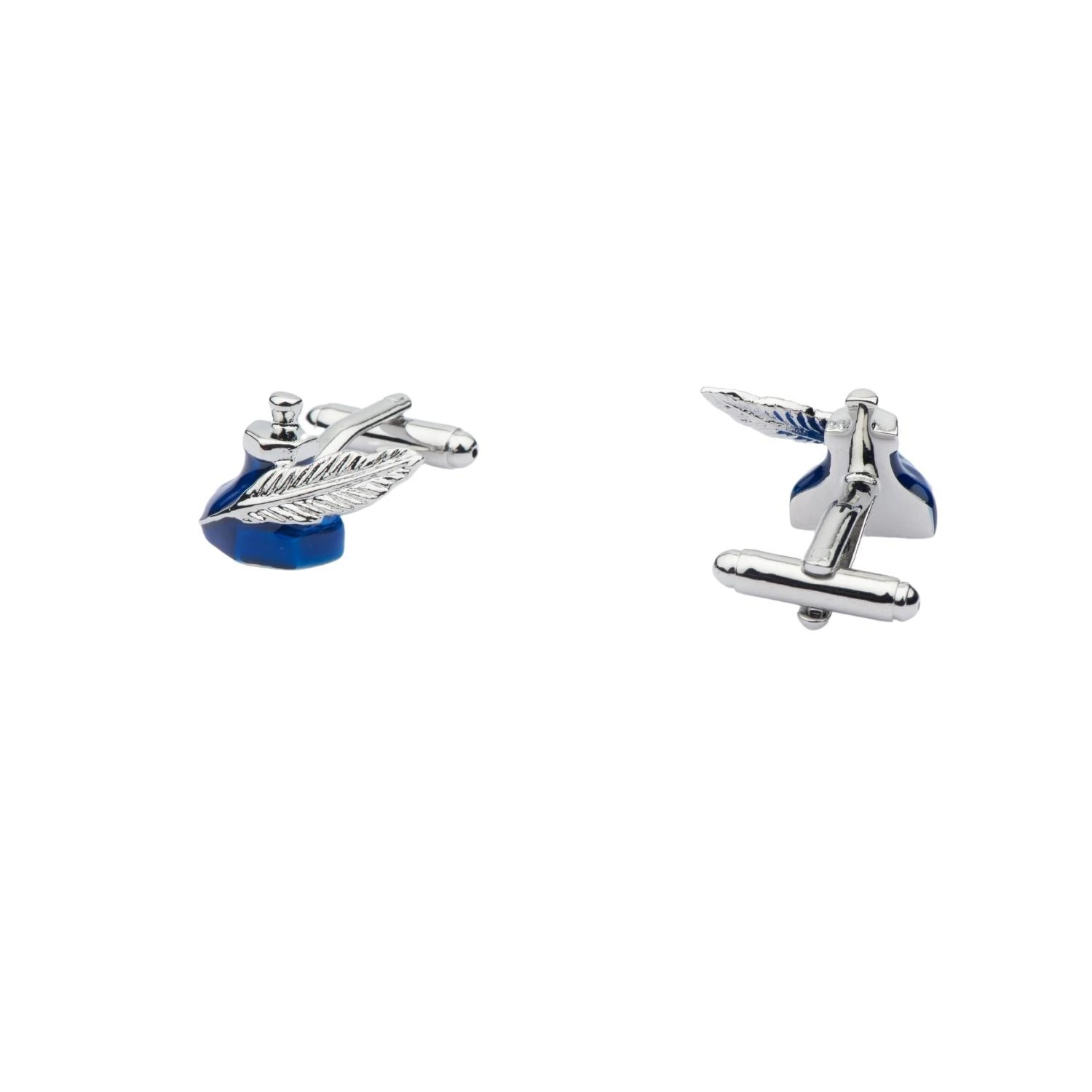 Blue Quirky Brass Cufflinks for Men