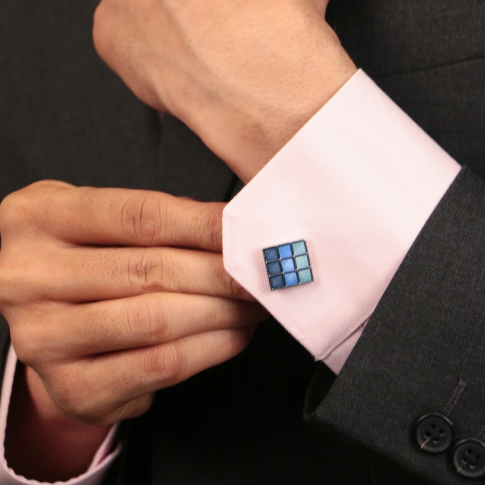 Blue Formal Brass Cufflinks for Men