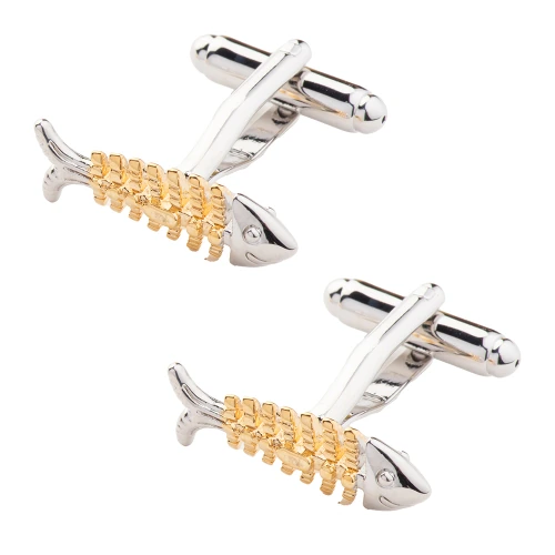 Gold Quirky Brass Cufflinks for Men