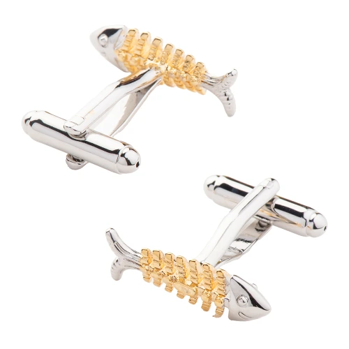 Gold Quirky Brass Cufflinks for Men