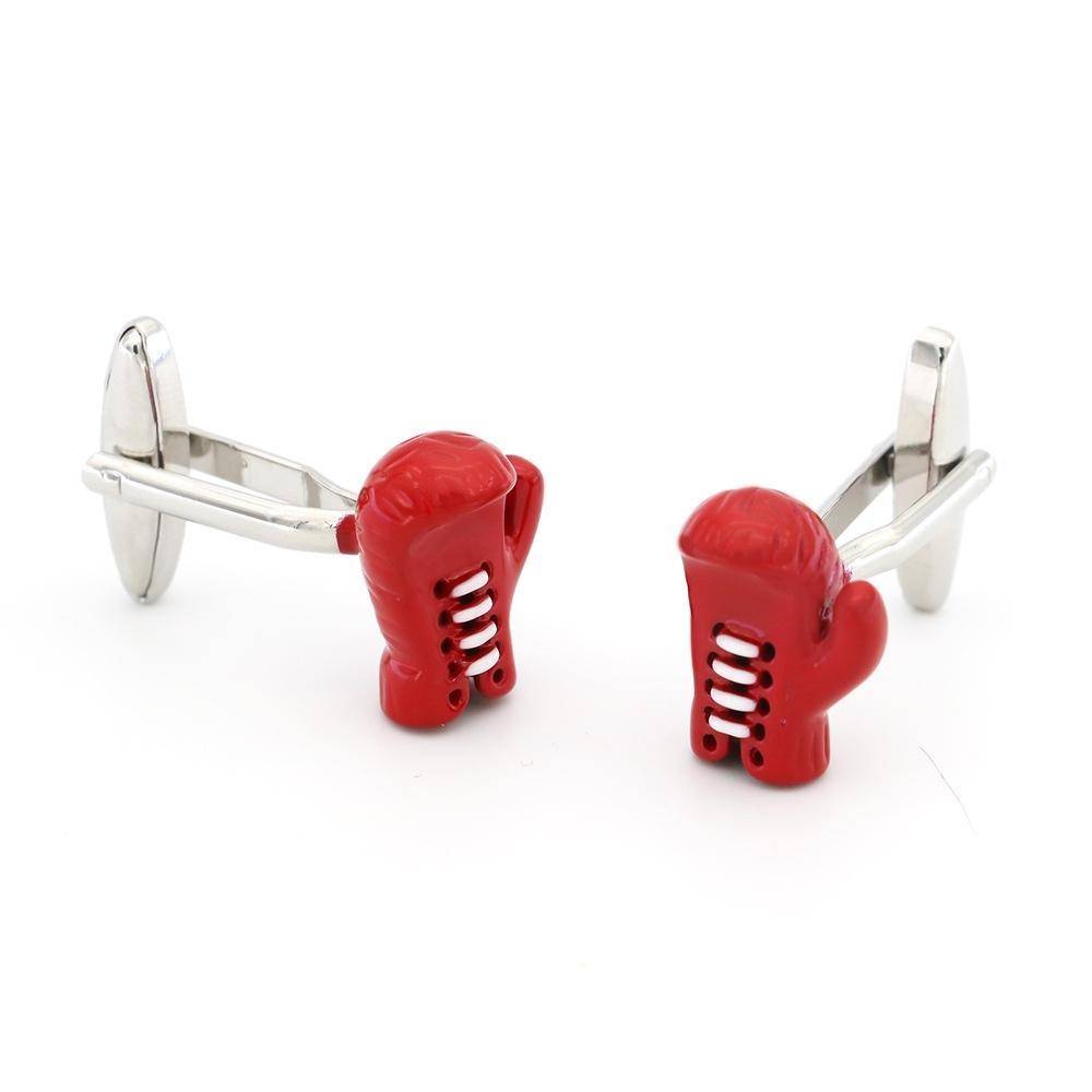 Red Quirky Brass Cufflinks for Men