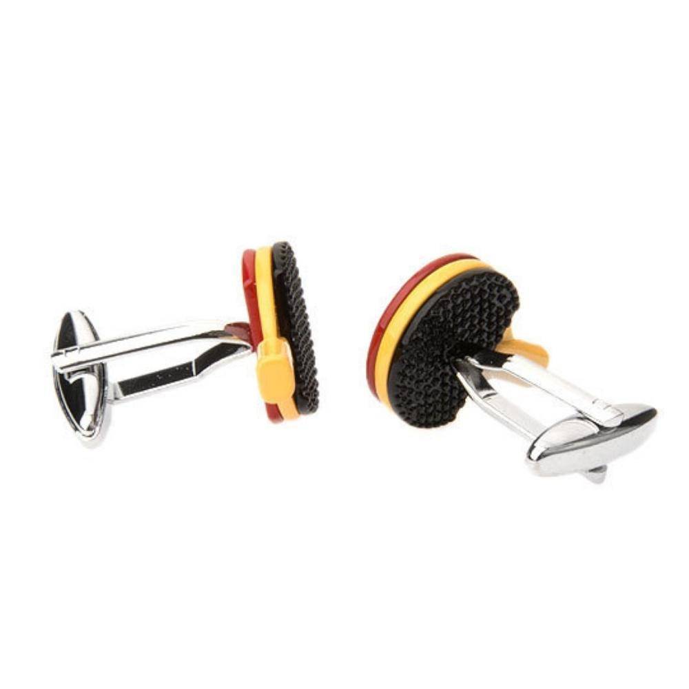 Red Quirky Brass Cufflinks for Men