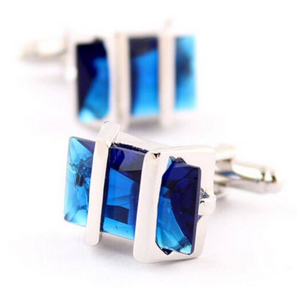 Blue Formal Brass Cufflinks for Men