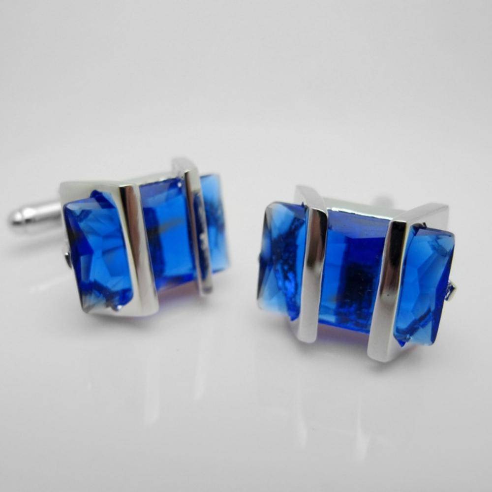 Blue Formal Brass Cufflinks for Men