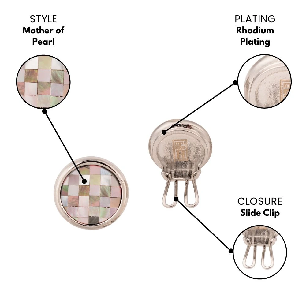 Brown Mother of Pearl Button Cover for Shirt