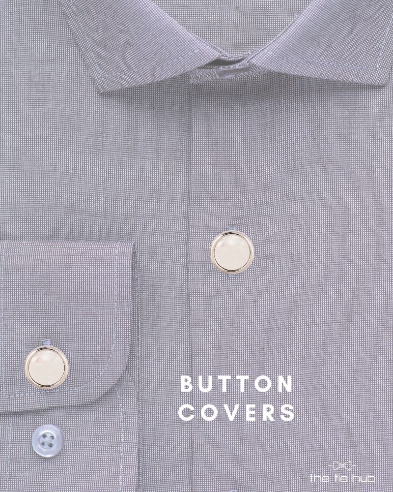 White Mother of Pearl Button Cover for Shirt