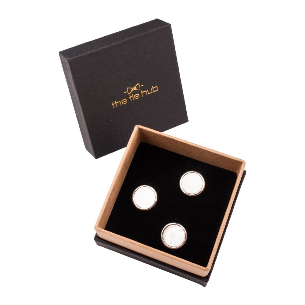 White Mother of Pearl Button Cover for Shirt