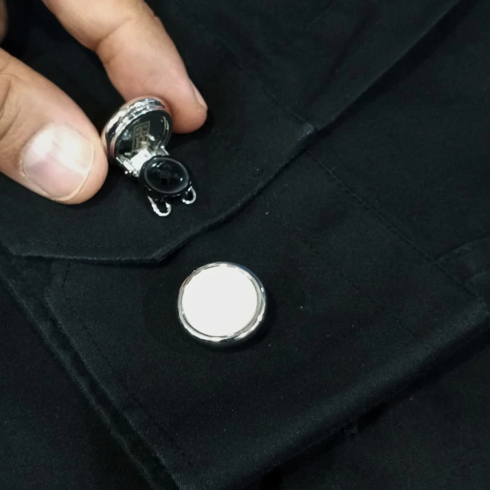 White Mother of Pearl Button Cover for Shirt