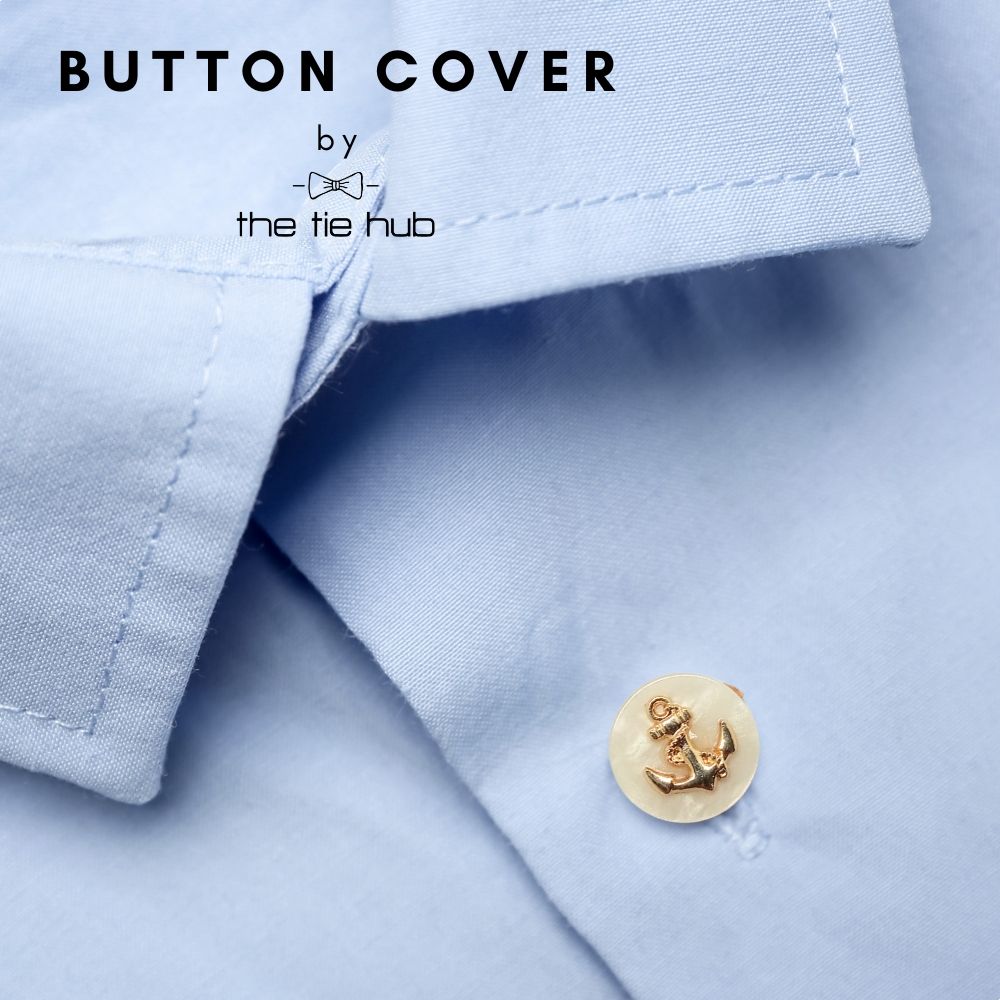Gold Plated Anchor Button Cover