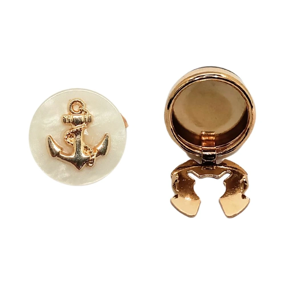 Gold Plated Anchor Button Cover