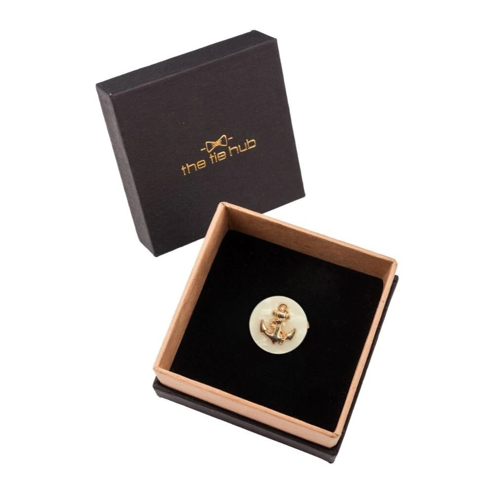 Gold Plated Anchor Button Cover