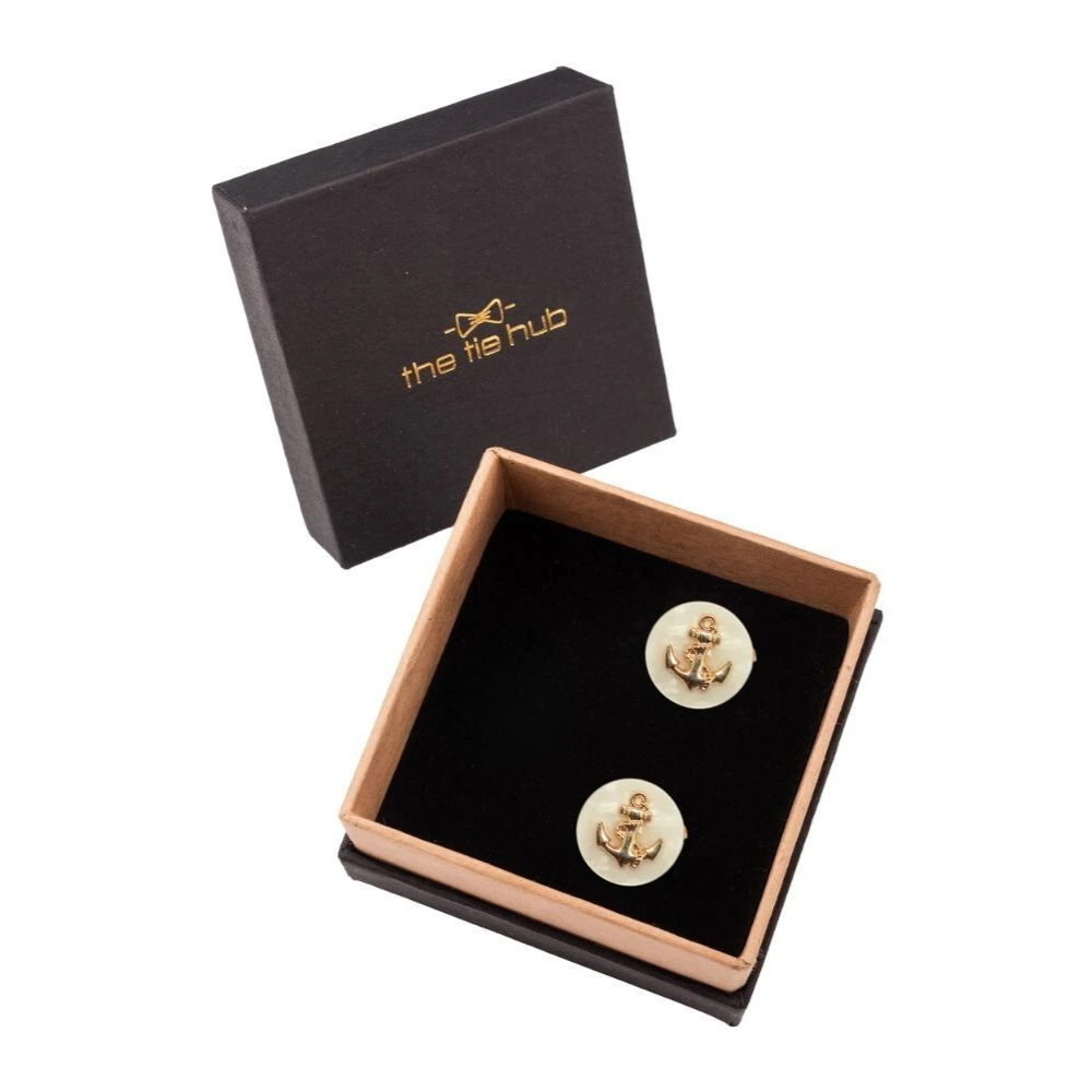 Gold Plated Anchor Button Cover