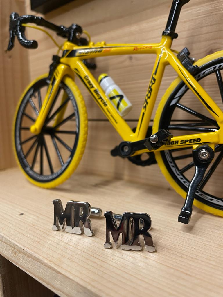 Customized Two-Letter Cutout Cufflinks by The Tie Hub