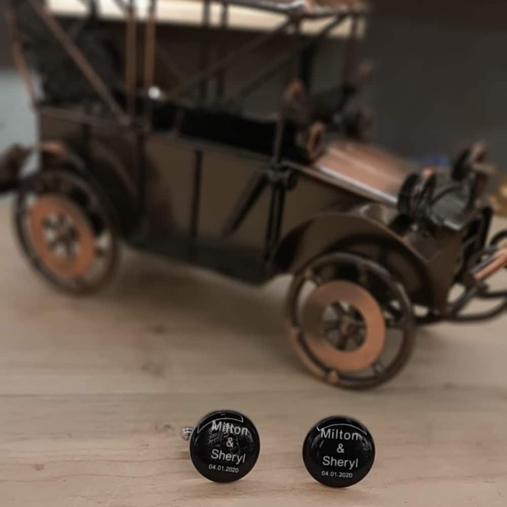 Personalized Wedding Date Cufflinks