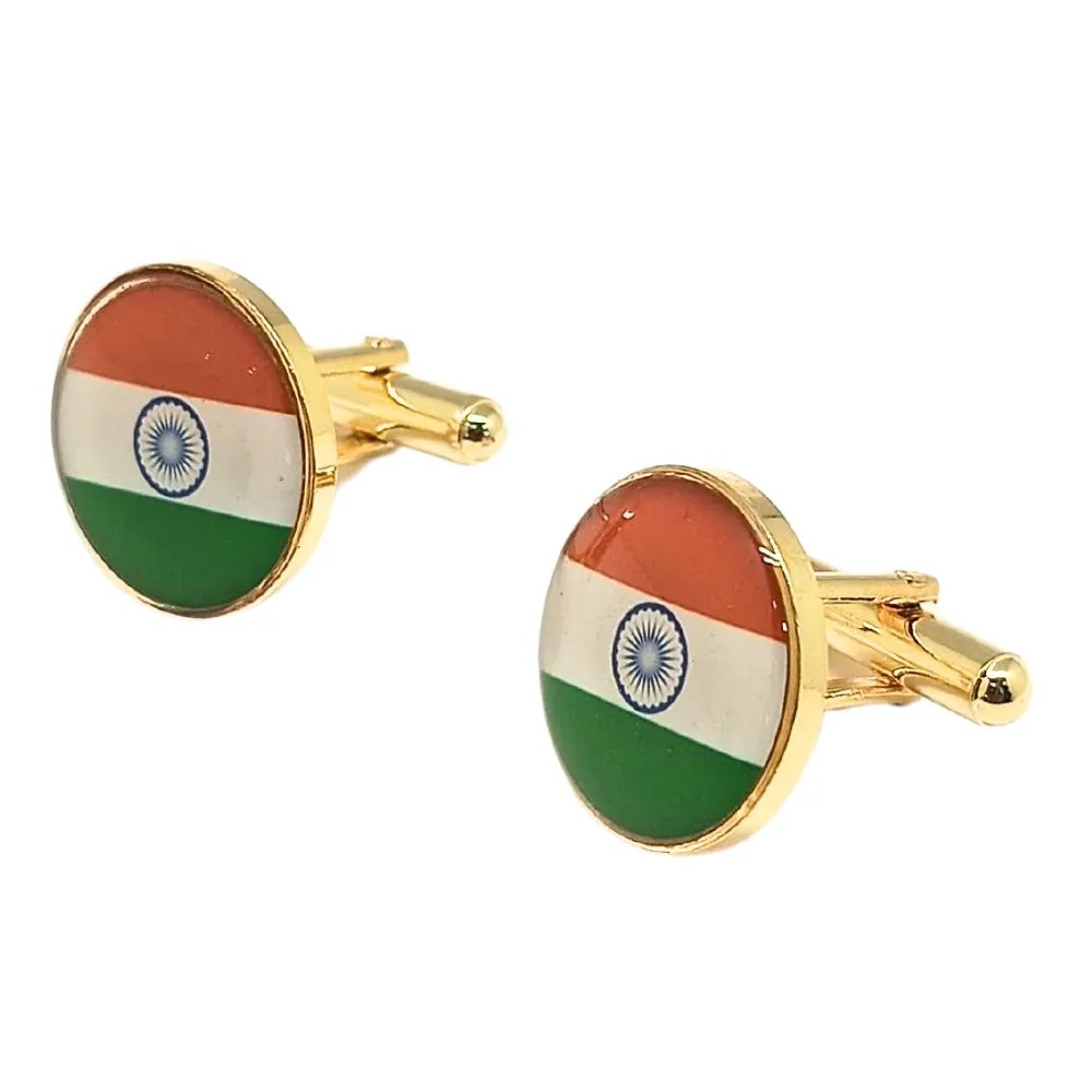 Personalised Multicolor Brass Cufflinks for Men