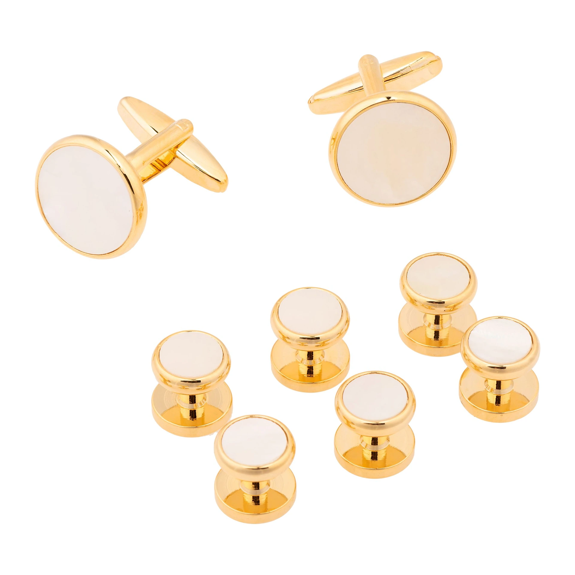 Gold Tuxedo Cufflinks and Studs Set for Men