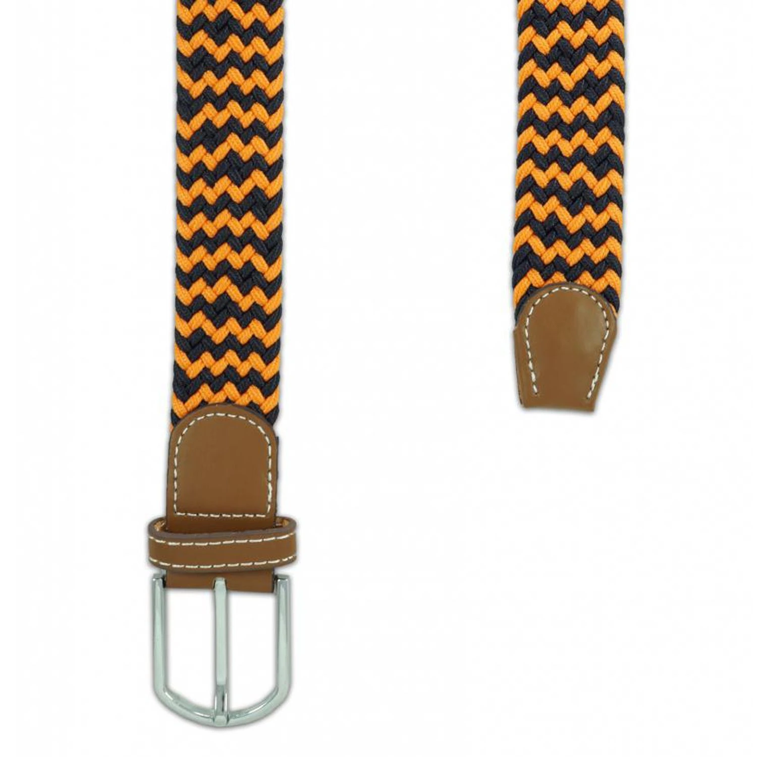 Orange Braided Belt for Men