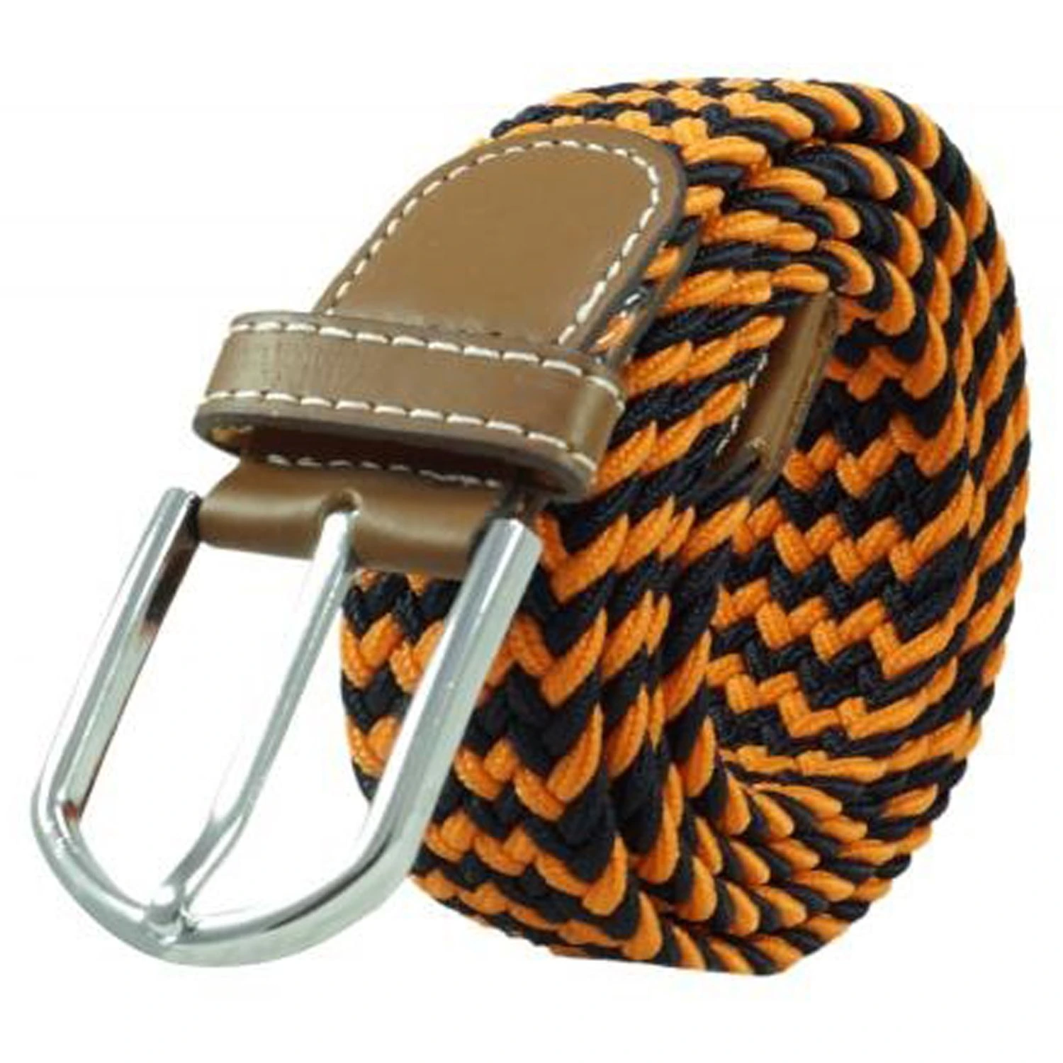 Orange Braided Belt for Men