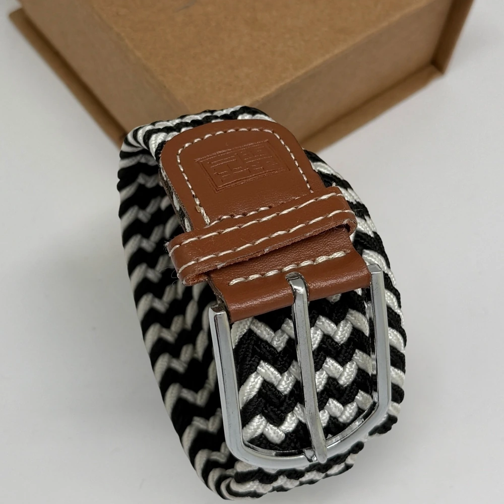 Black Braided Belt for Men
