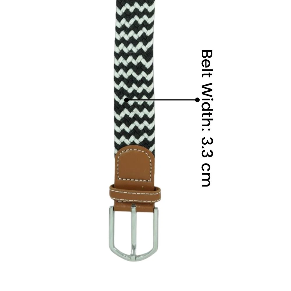 Black Braided Belt for Men
